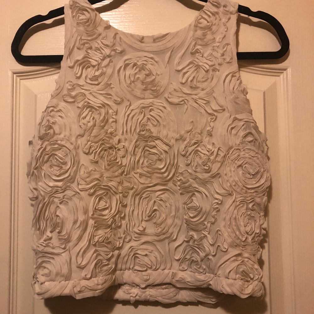 Boutique Cream Crop Top